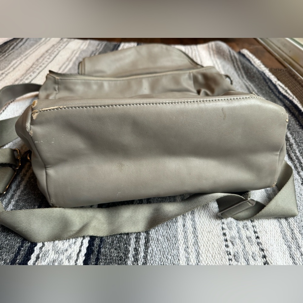 Grey Azaria Vegan Leather Diaper Bag - Picture 3 of 9